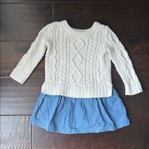 Baby Gap Knit Denim Dress 12-18mo
